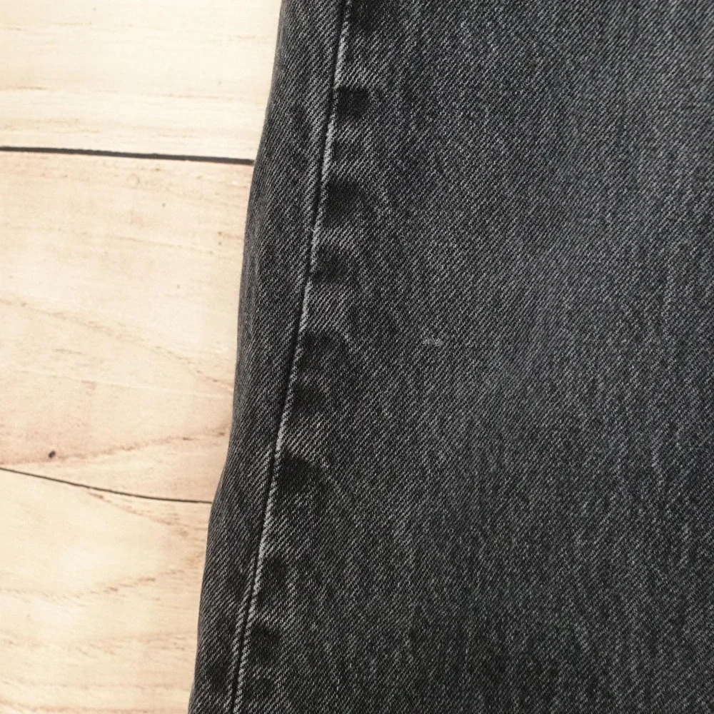Levis 501 Jeans Mens 38x29 (40x30) Gray Charcoal Wash Straight Denim Pants